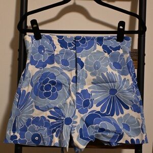 Zara Floral Blue Women's Shorts